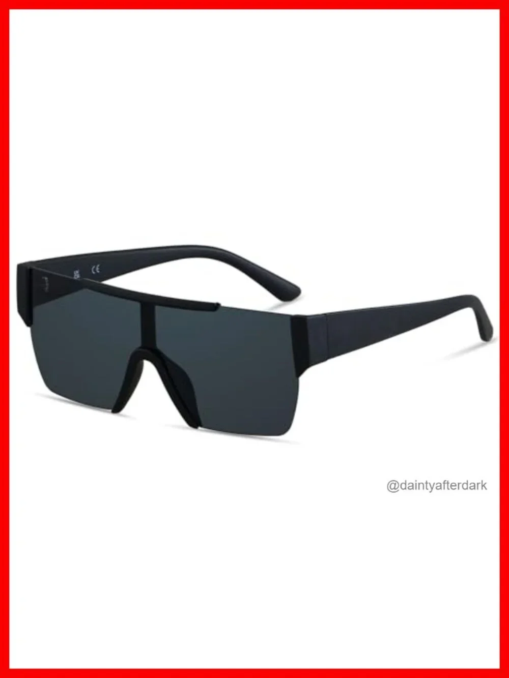 Square Flat Top Shield Sunglasses Unisex UV400 Protection